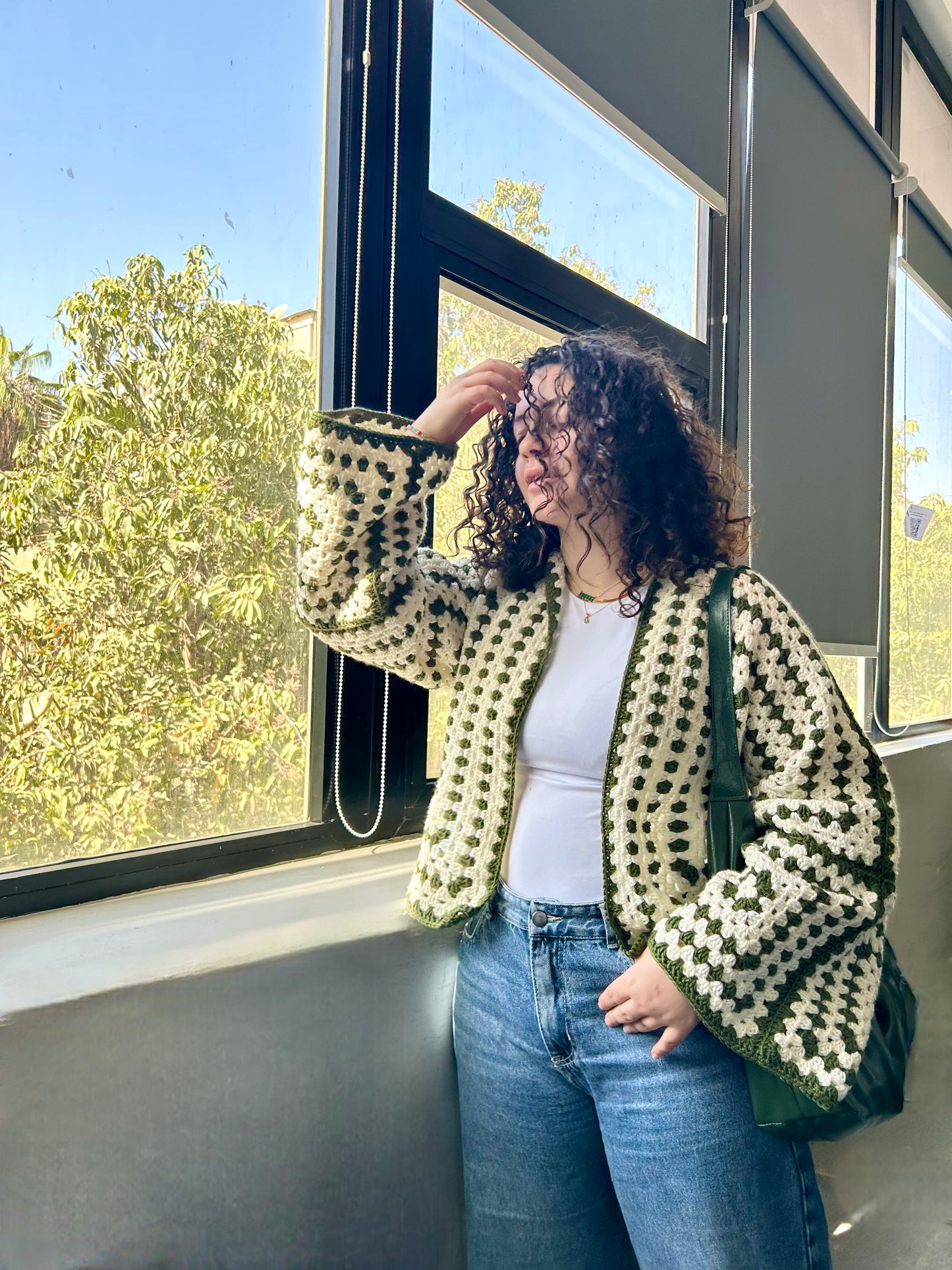 Olive Green Symmetric Cardigan