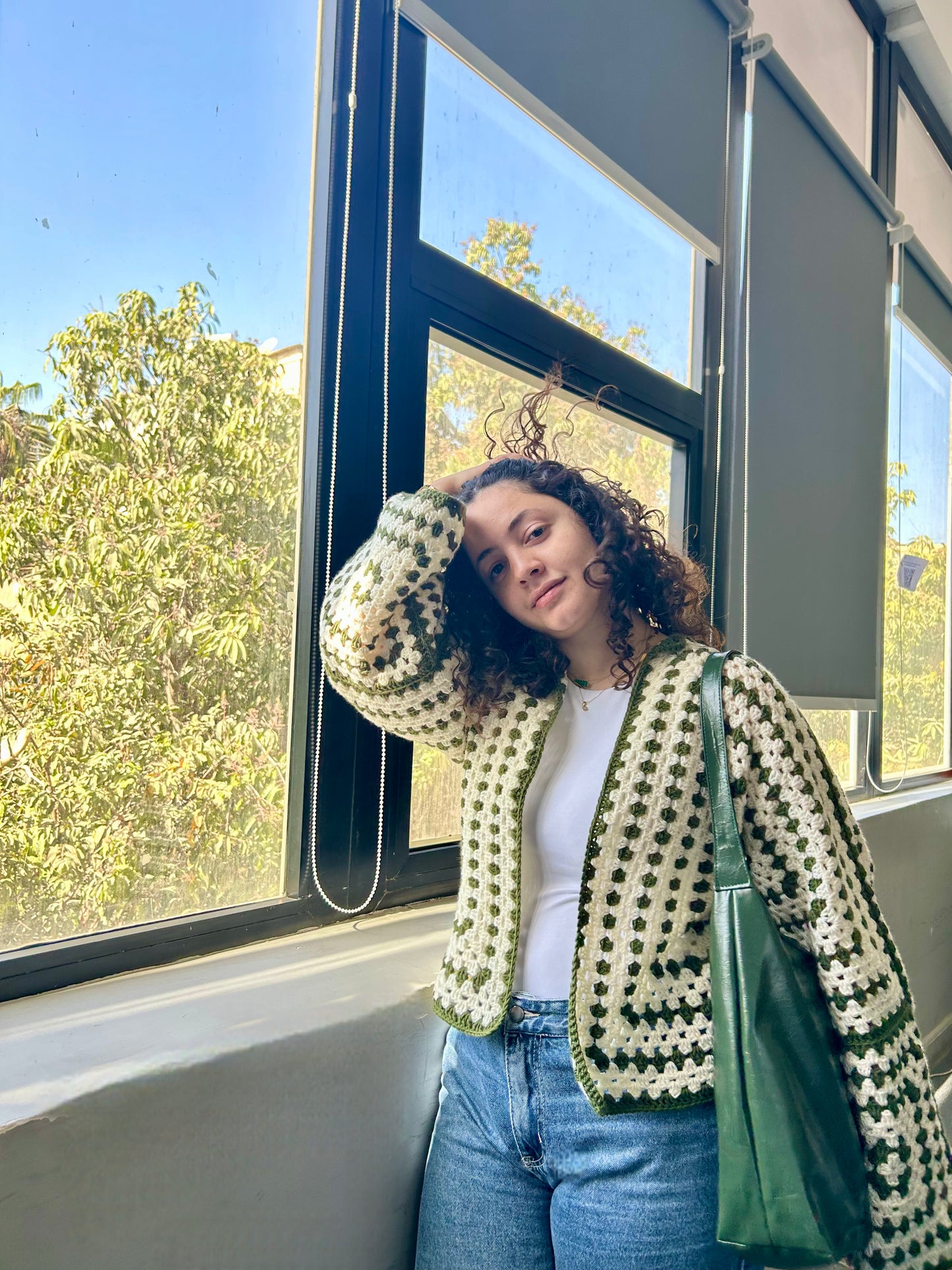 Olive Green Symmetric Cardigan