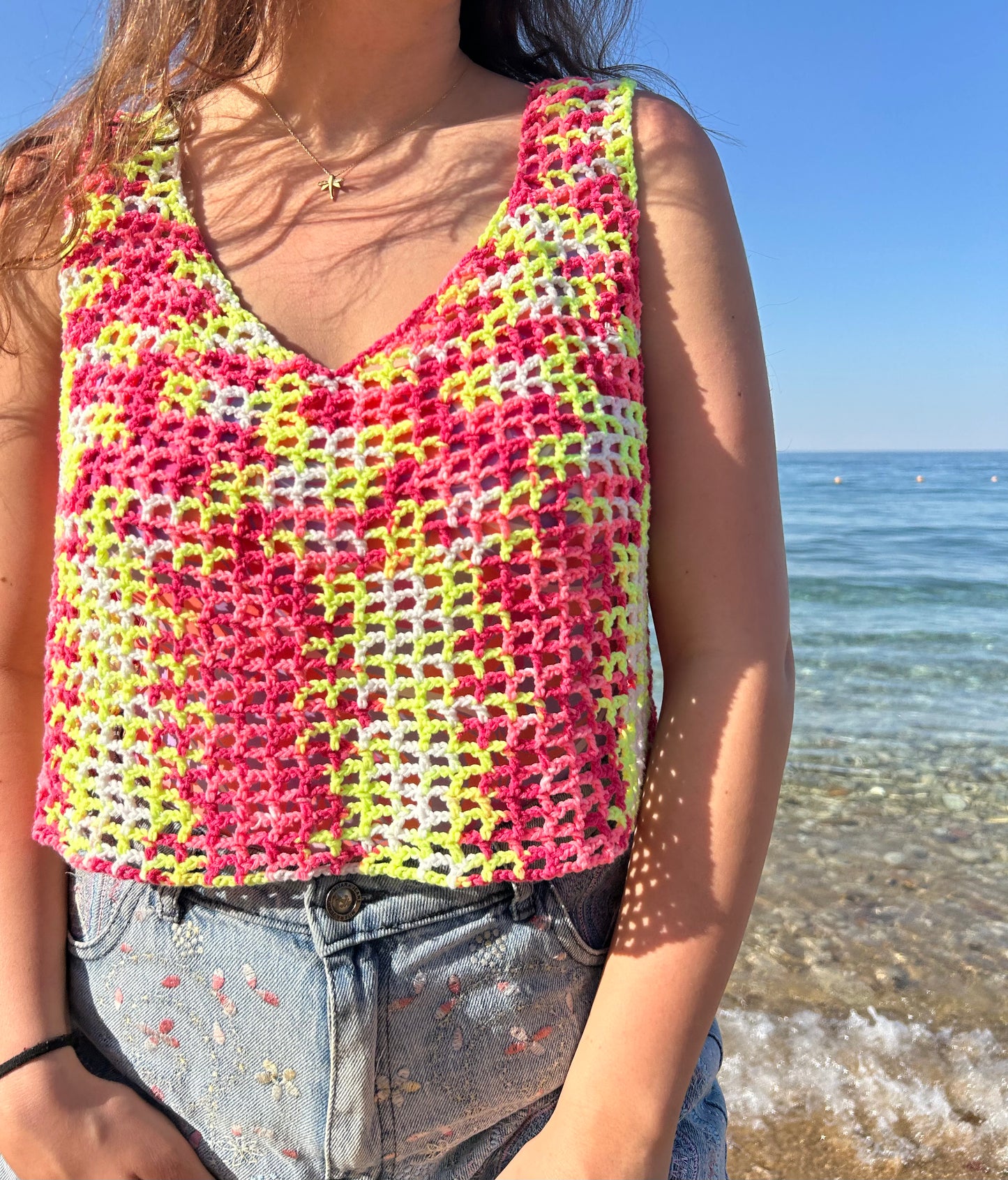 Pink Mesh Top