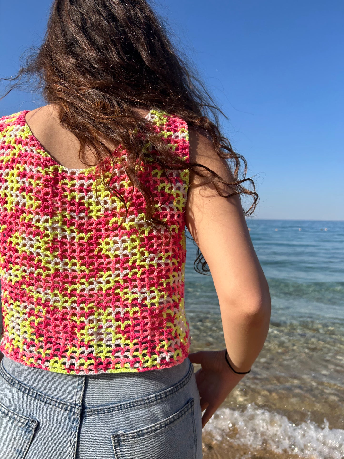 Pink Mesh Top